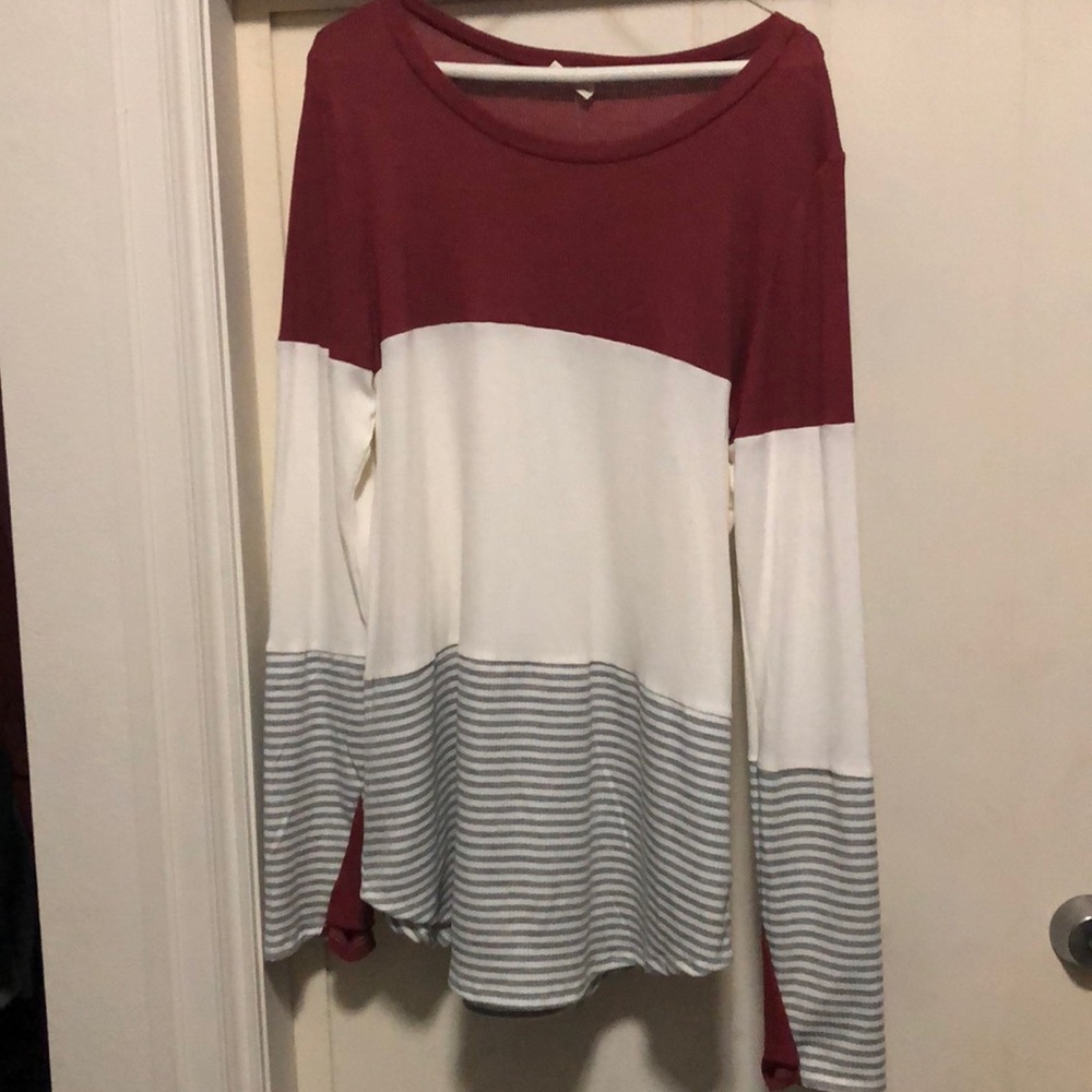 Red striped long sleeve